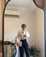 Shadow Grace Cream Beige Blouses