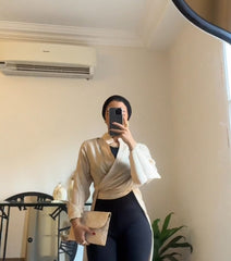 Shadow Grace Cream Beige Blouses