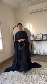 Moonlight Set 2 Pic ( Dress & Kaftan )Black✨