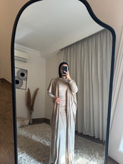 π€ Aurora β Beige Velvet Elegance Dress only