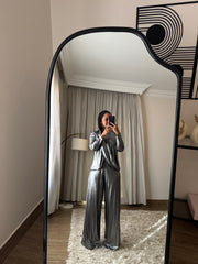 Dripping Pants Metallic Silver