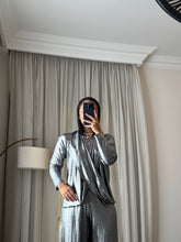 Dripping Pants Metallic Silver