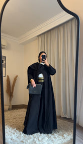 ✨Midnight Grace Black Mist Long Coat Full Set