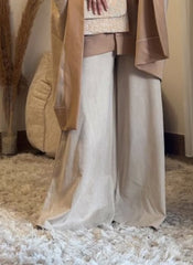 Coco Suede Pants Wide-Leg Trousers Beige