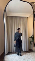 Dark grey wool shadow Set