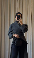 Dark grey wool shadow Set