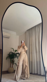 Celina Flow Soirée Set – Beige Linen (Soirée Collection)