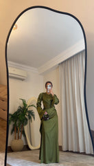 Emerald Grace – Green Satin Set