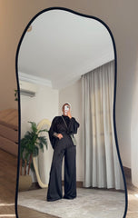 Quiet Grace – Black Satin Set