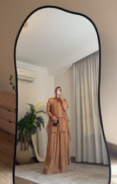 Sky Flow Organza Set – Warm Mocha Brown 🤎