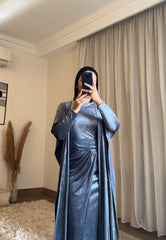 Aurora Caftan metallic gray Velvet