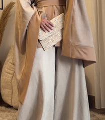 Coco Suede Pants Wide-Leg Trousers Beige