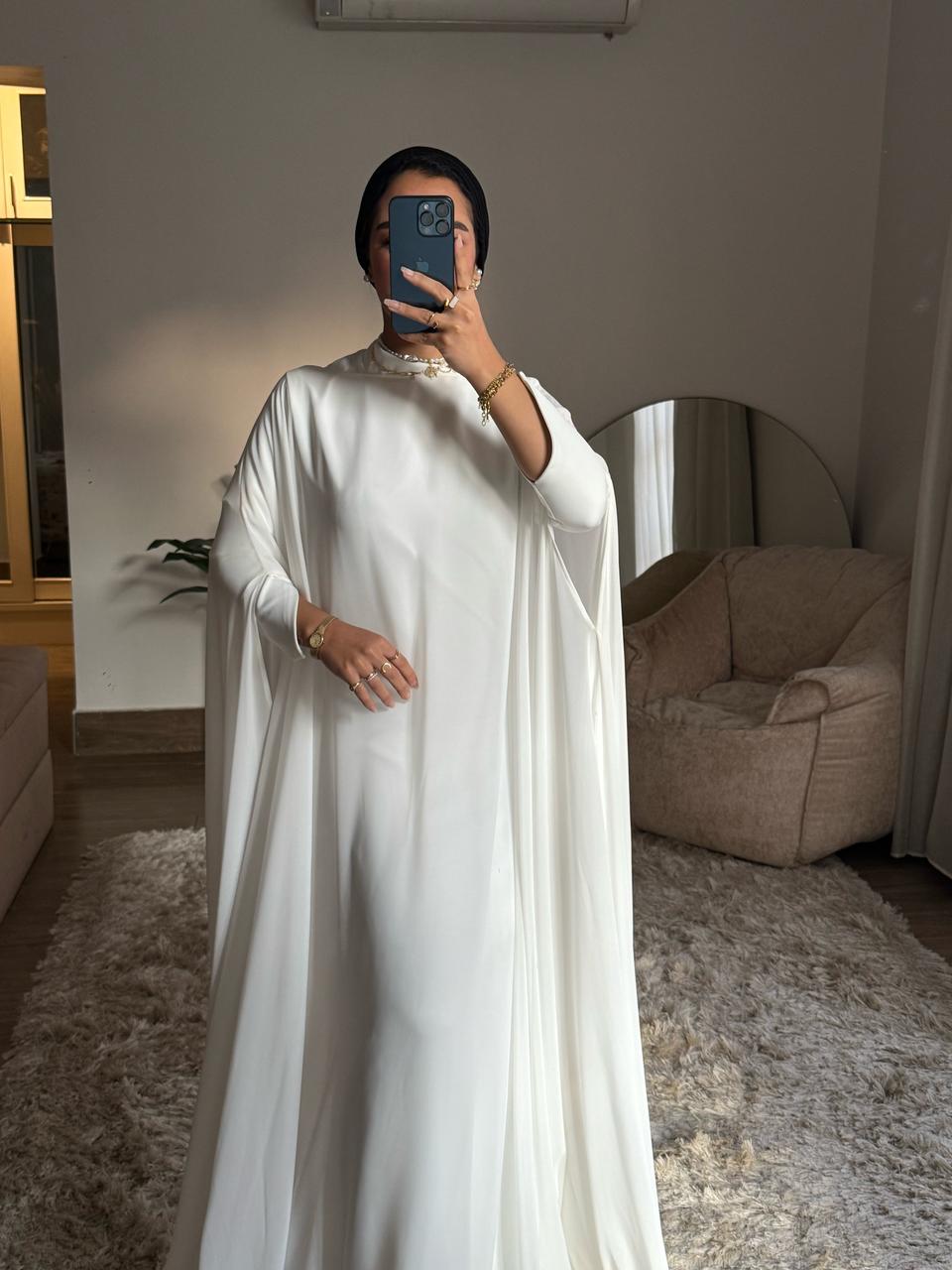 Moonlight Set 2 Pic ( Dress & Kaftan ) White ✨