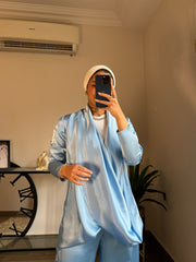 Dripping Blouses Metallic  Baby blue 💙