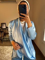 Dripping Blouses Metallic  Baby blue 💙