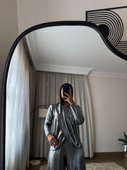 Dripping Blouses  Metallic Silver