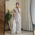 Sky Flow Organza Set – Soft Grey