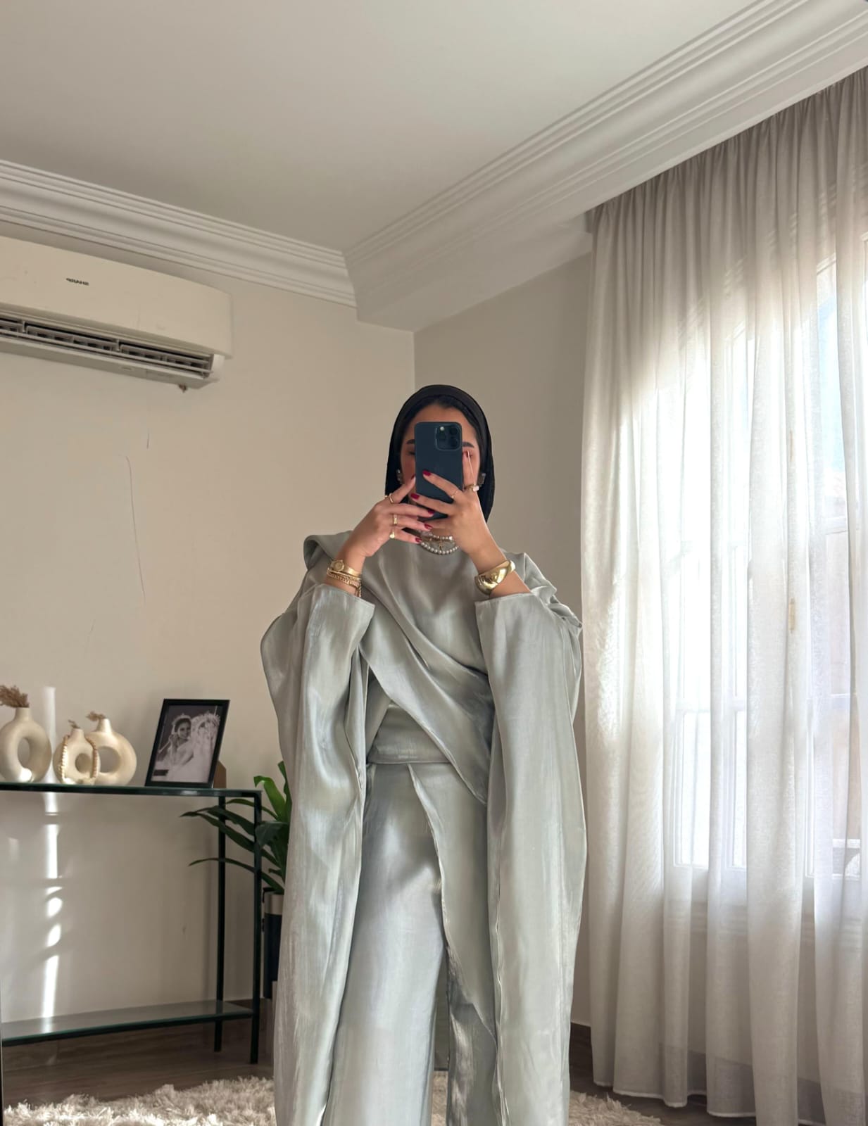 Celestial Glow Blouse  -"Soft Grey"✨