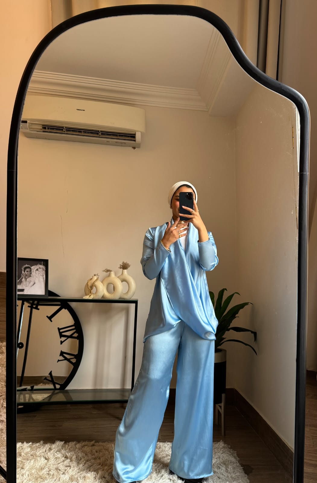 Draped Elegance Pants Baby blue&nbsp; | درايبد إيليجنس