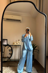 Draped Elegance Pants Baby blue&nbsp; | درايبد إيليجنس