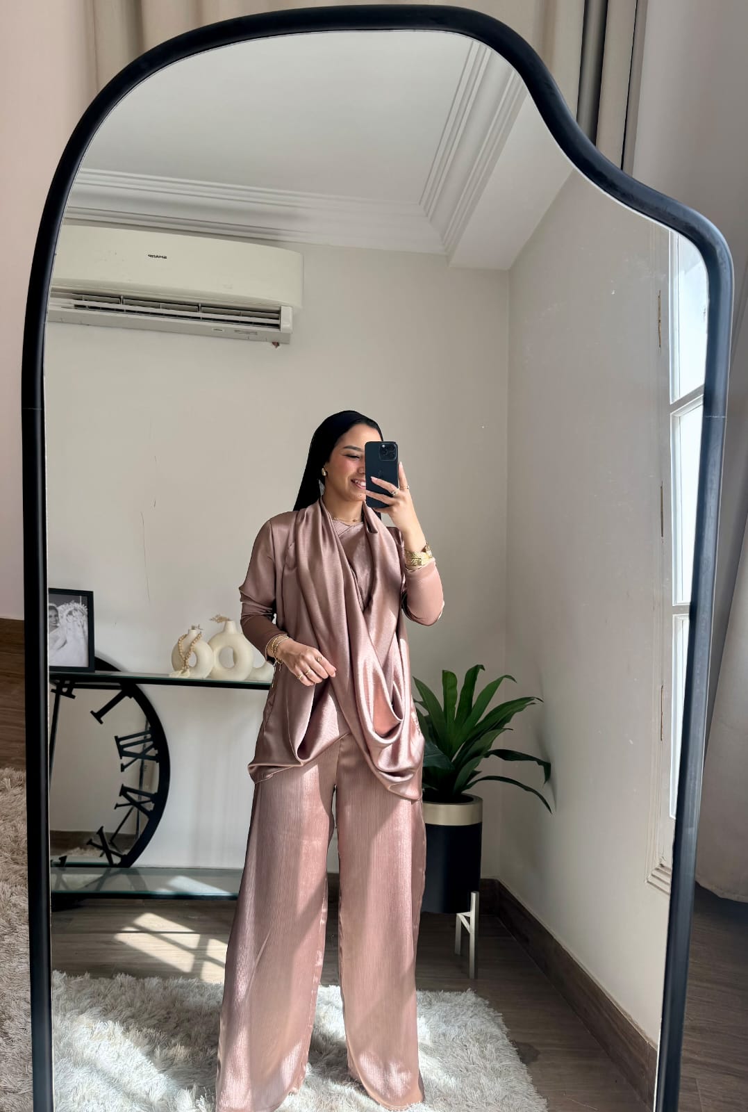 Pants Brown Draped Elegance | درايبد إيليجنس