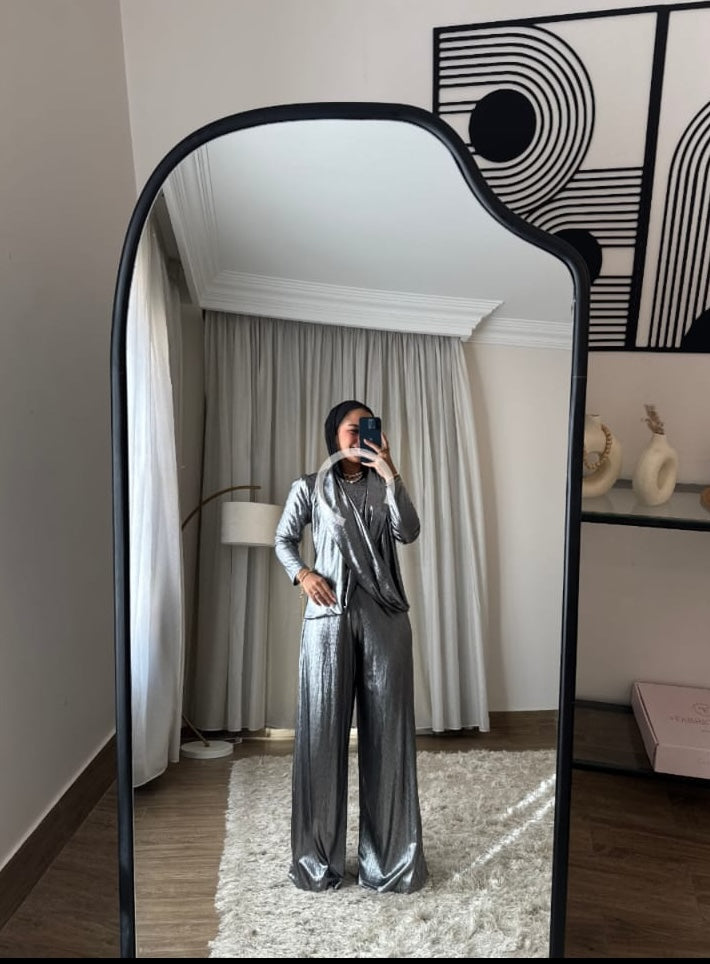 Dripping Set Metallic Silver