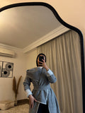 ✨ Midnight Grace Silver Mist Long Coat