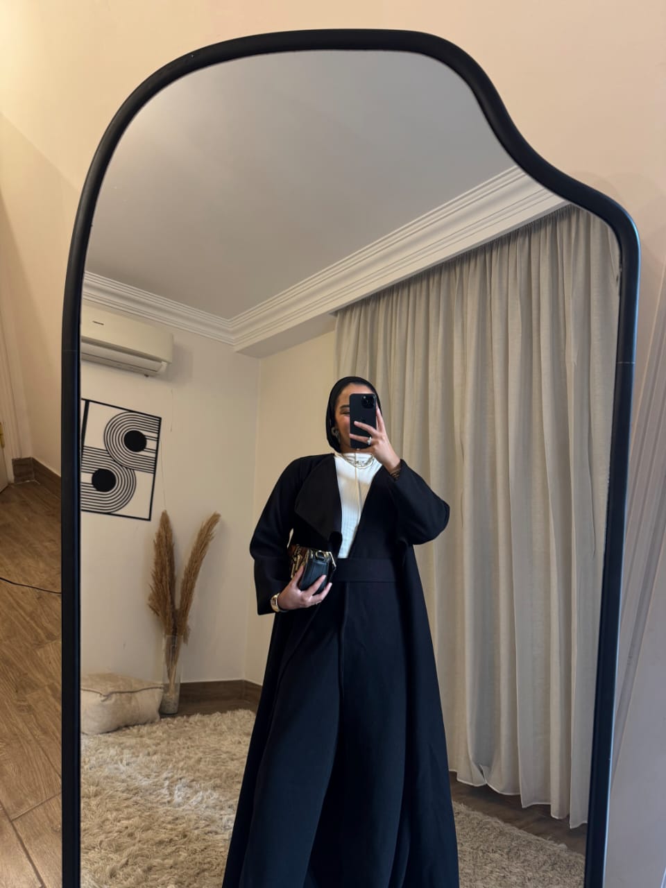 🖤 Midnight Grace Long Coat Black