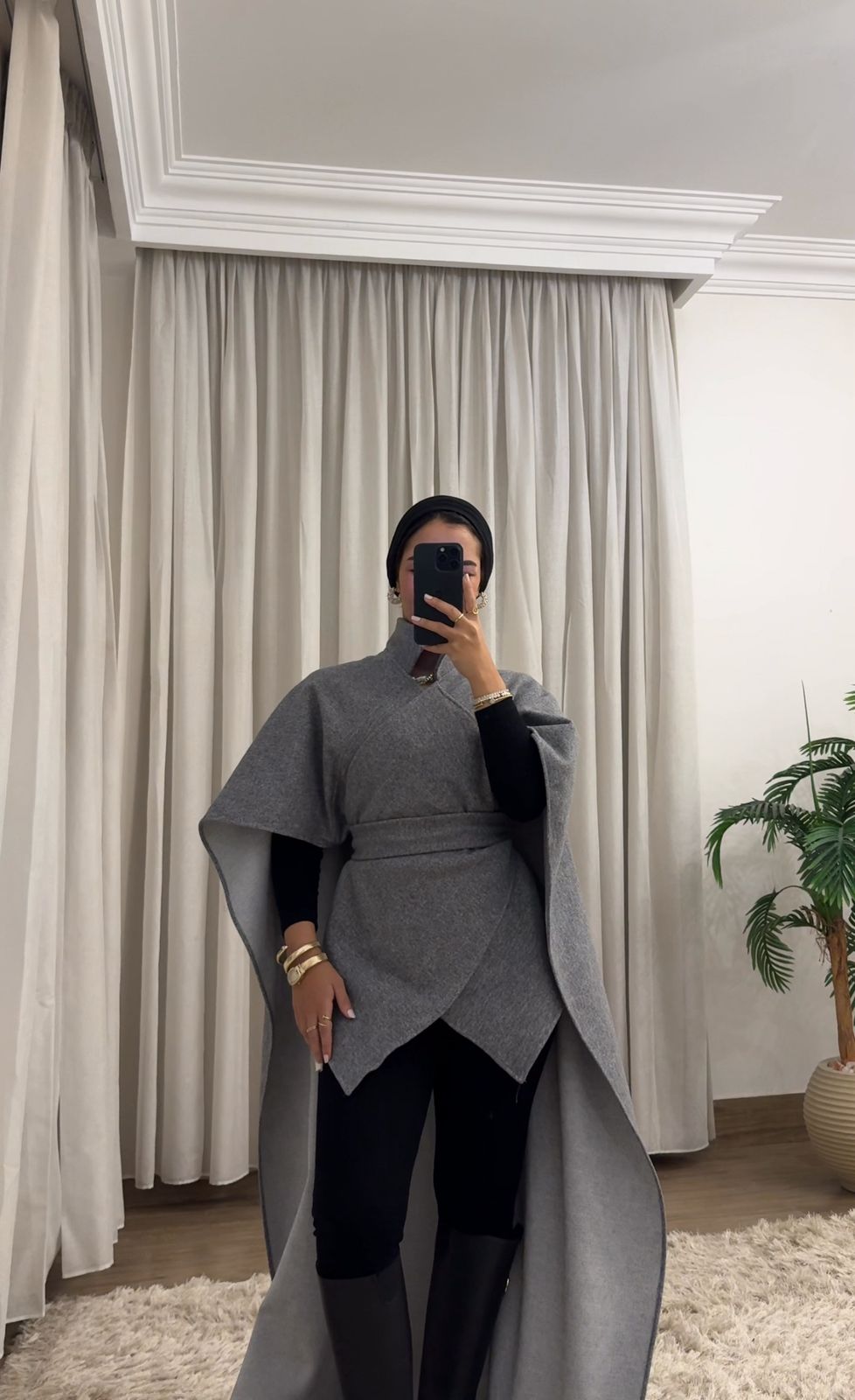 👚 Twist Top Light Grey WOLL