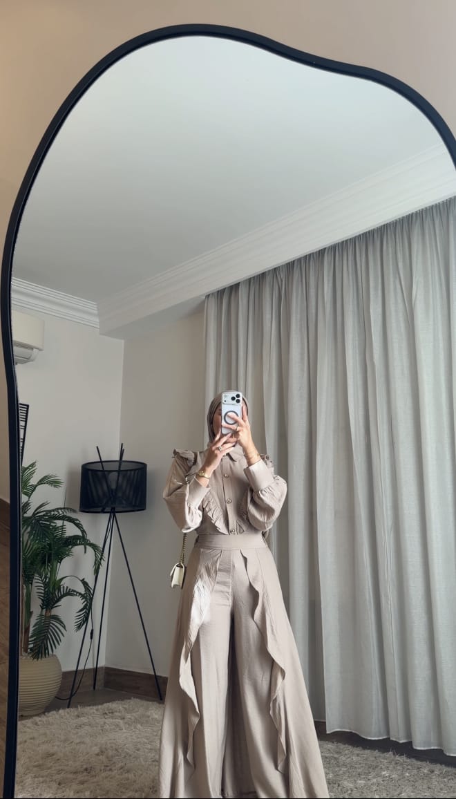 🤍 Celina Flow Set – Beige Linen