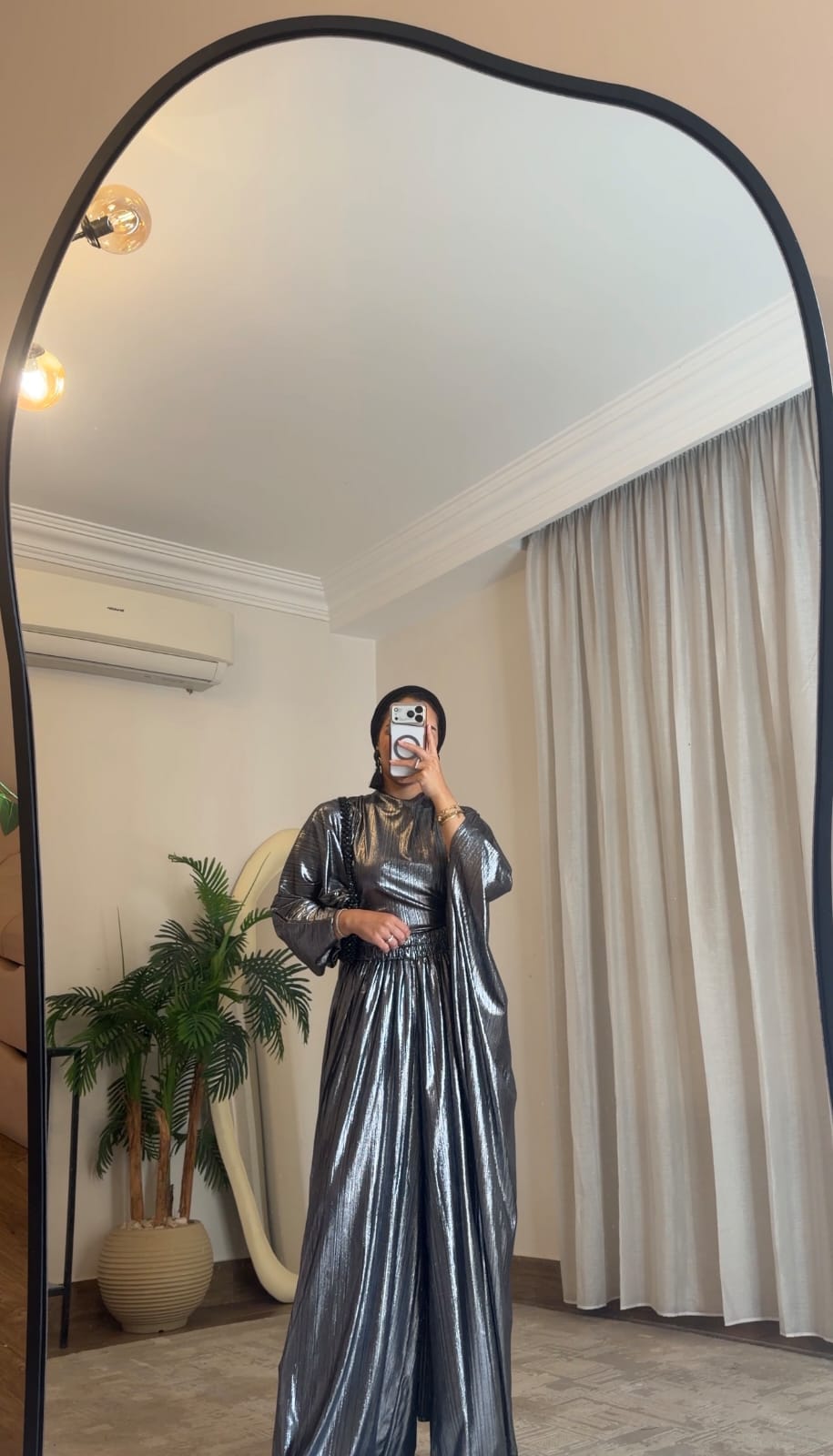 Opal Shine Set – Metallic Charcoal Grey 🩶✨
