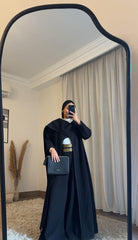 ✨Midnight Grace Black Mist Long Coat Full Set