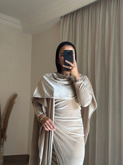 Aurora Skirt  Beige Velvet