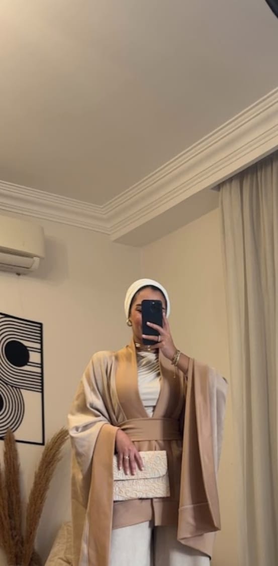 Coco Suede Kimono Cape Beige