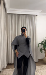 👚 Twist Top Light Grey WOLL