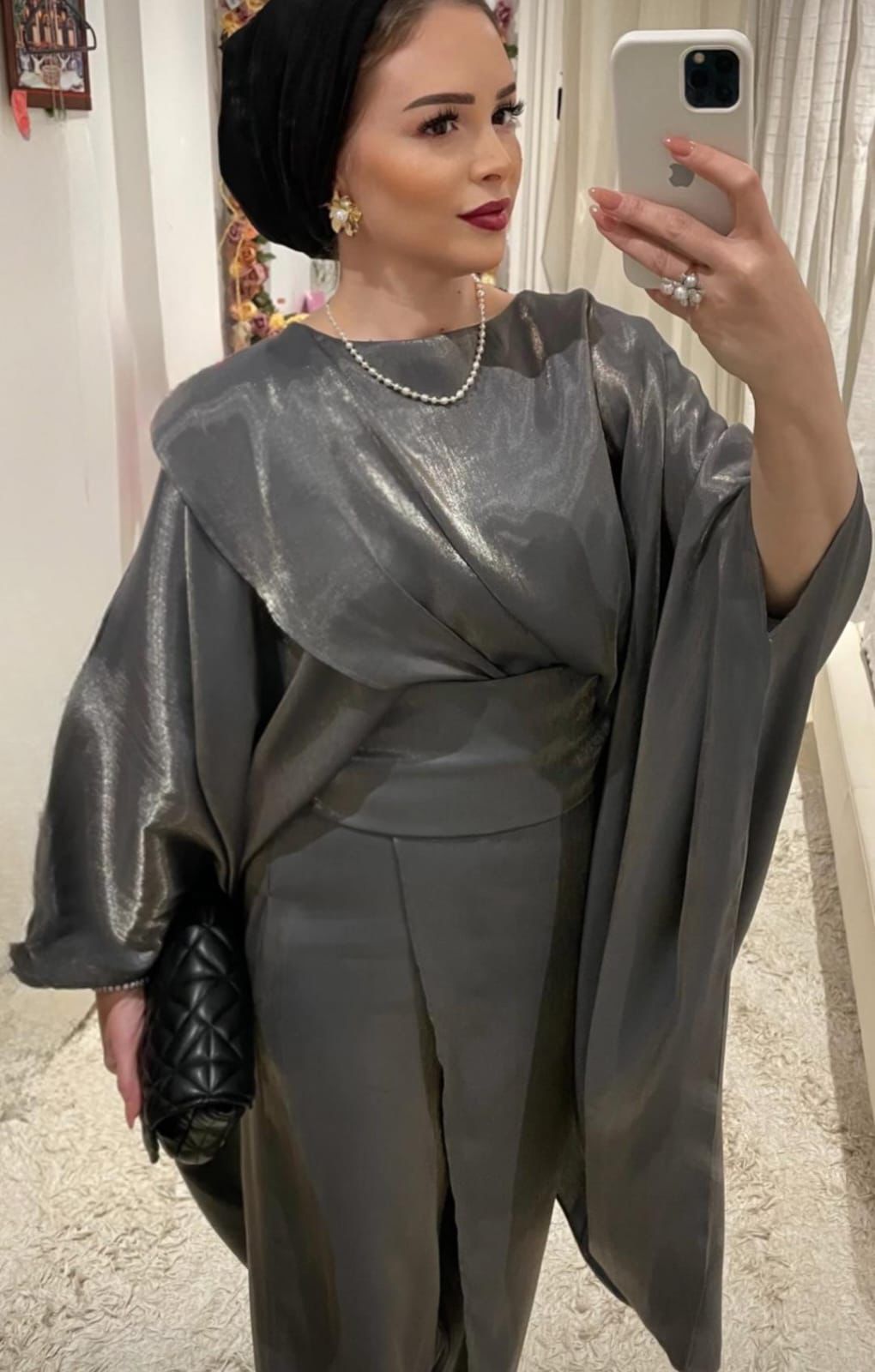 Celestial Glow Blouse - Dark Gray