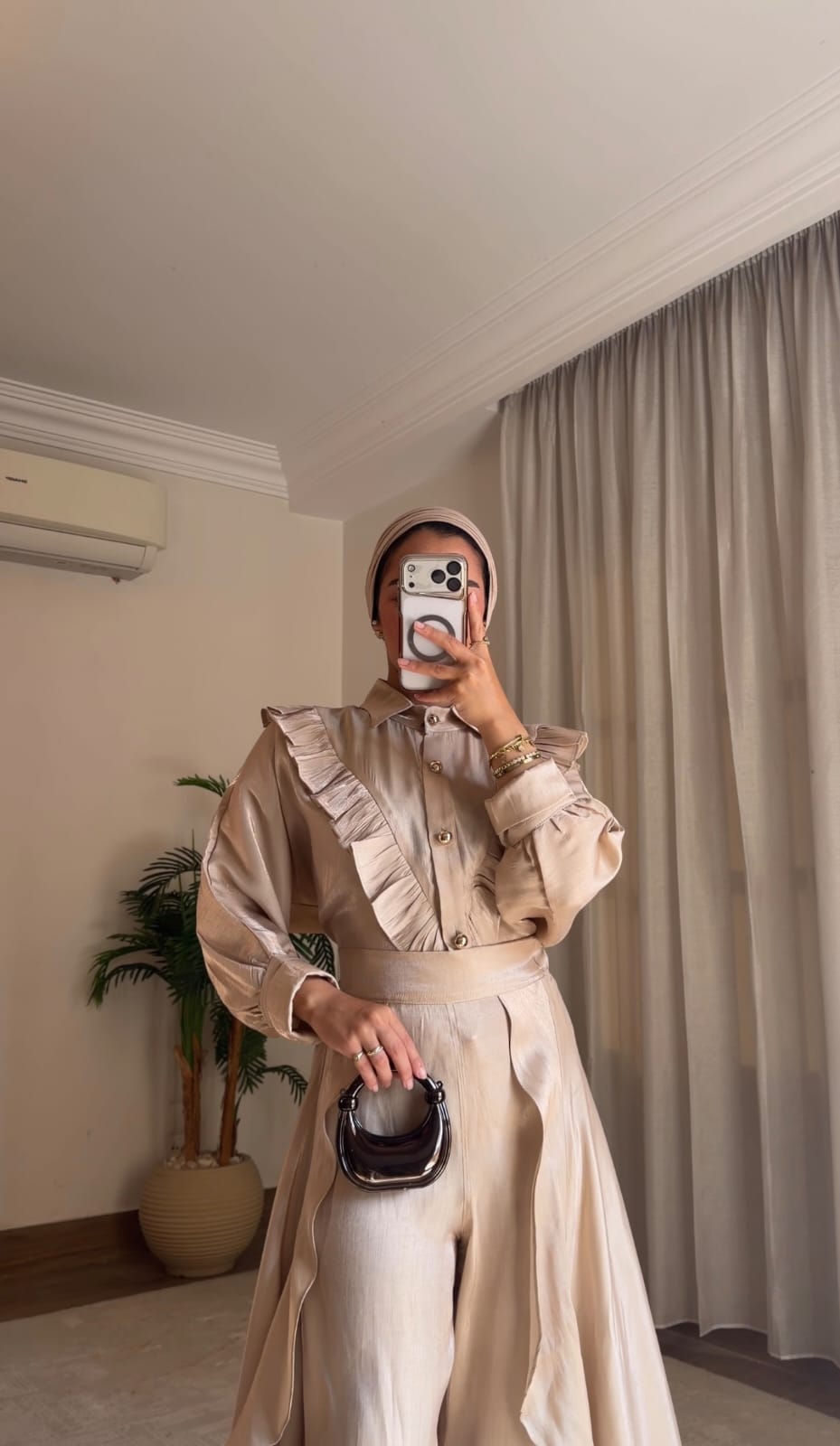Celina Flow Soirée  Set  – Beige Linen (Soirée Collection)