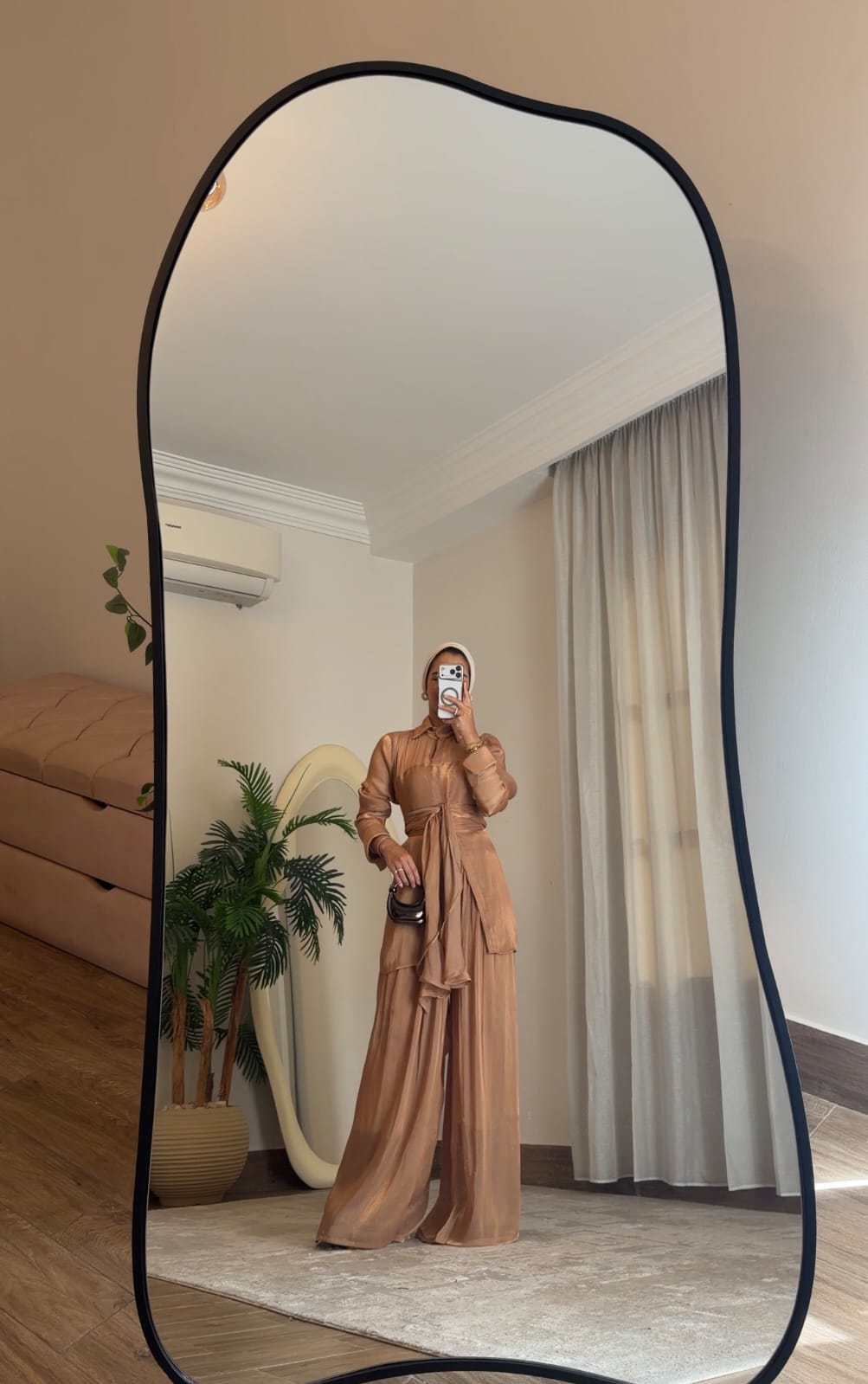 Sky Flow Organza Set – Warm Mocha Brown 🤎